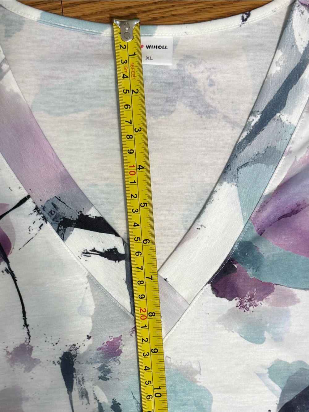 1/$10 or 2/$15 NWOT V-Neck Green & Purple Multi Tee. Casual Tee - Picture 7 of 9